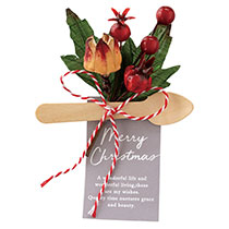 クリスマスフルリールクリップ付/グレー-2