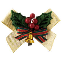 クリスマスフルリールクリップ付/リボン-5