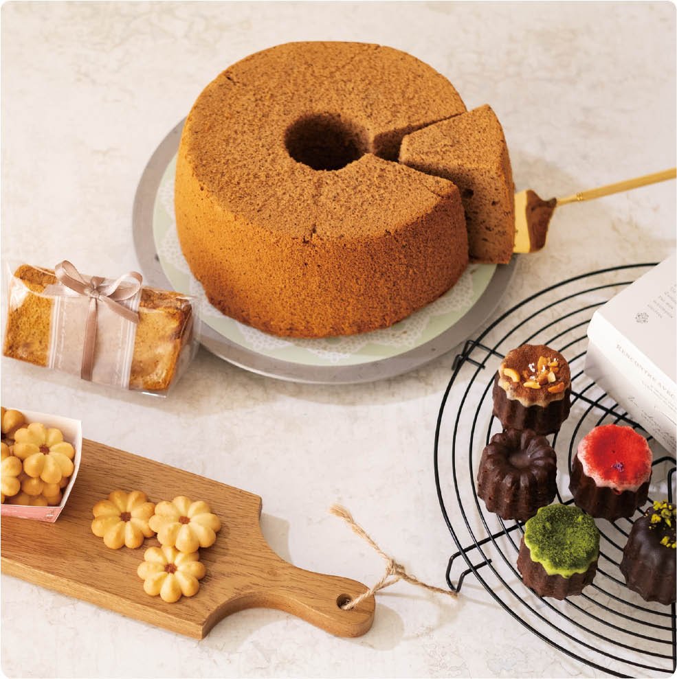 <フールセック・シフォンケーキ・カヌレ>定番スイーツの価値を高める専用資材2