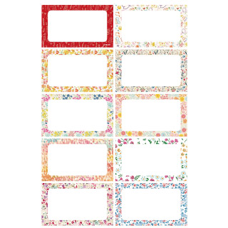 花柄ダウンロードプライスカード