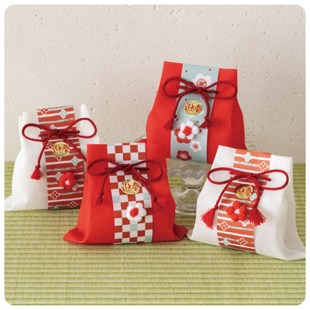 迎春にもぴったり!ころんとかわいい和風ラッピング