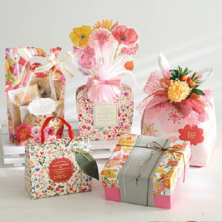 花柄ラッピングアイデア