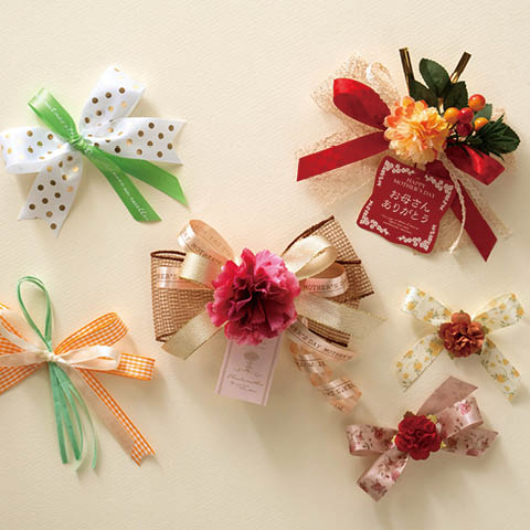 ラッピングAtoZ vol.14 5月をイメージしたリボンと小物のコーディネート