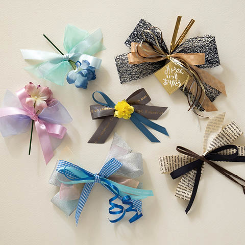 ラッピングAtoZ vol.16 6月をイメージしたリボンと小物のコーディネート