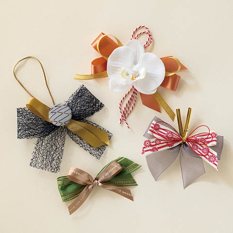 ラッピングAtoZ vol.20 9月をイメージしたリボンと小物のコーディネート