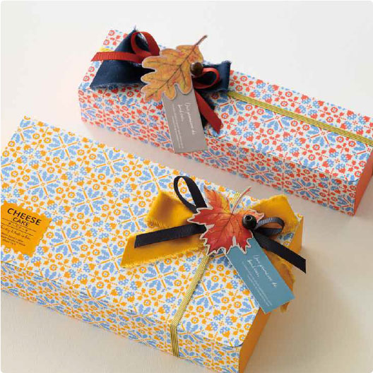 お手軽アイデアvol.１　ゴムリボンで簡単 ! リボン結び ”しない” 秋ラッピング