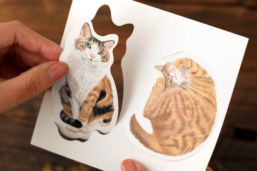 2匹の猫のカード