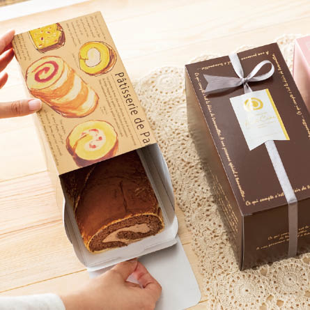 お菓子別ラッピングアイデア-ロールケーキ