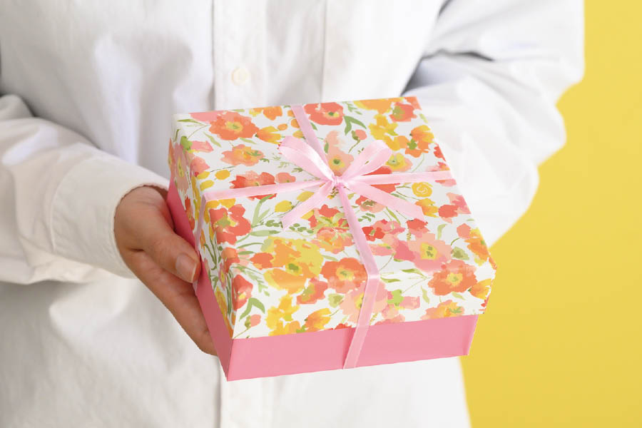 ラフィネ花柄貼箱