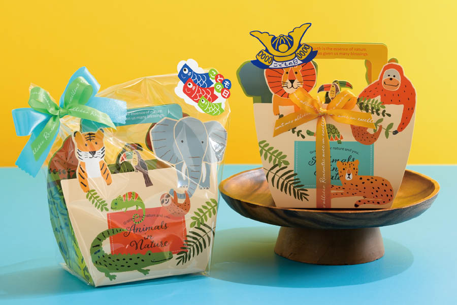 アニマルギフトボックスで作るこどもの日ギフトラッピングアイデア
