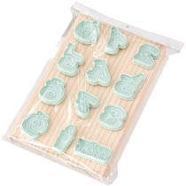 数字とバースディのスタンプ式クッキー型セット