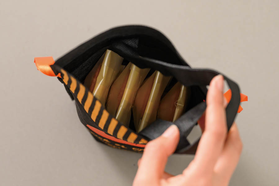 ハロウィンのギフトアイテム_かぼちゃ巾着バッグ