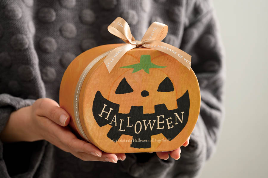 ハロウィンのギフトアイテム_かぼちゃの貼箱