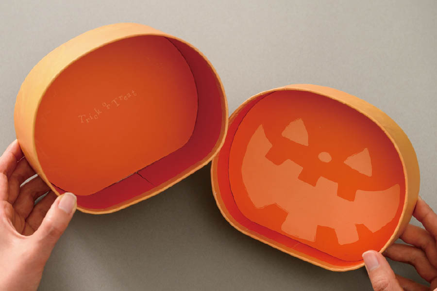 ハロウィンのギフトアイテム_かぼちゃの貼箱
