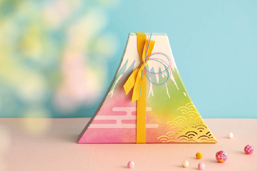 和菓子のラッピングアイデア_富士山貼箱