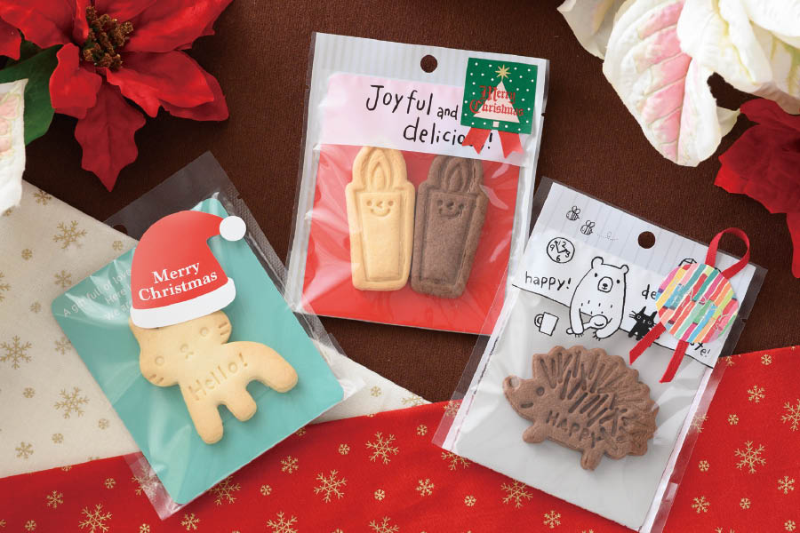 新商品でつくるクリスマスギフト_スタンプクッキーと台紙