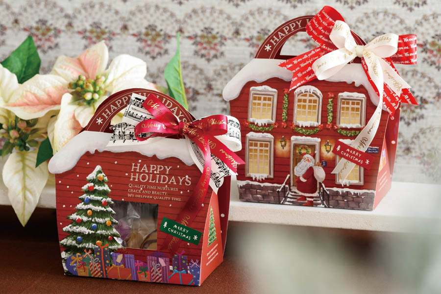 新商品でつくるクリスマスギフト_ハウス型バッグ
