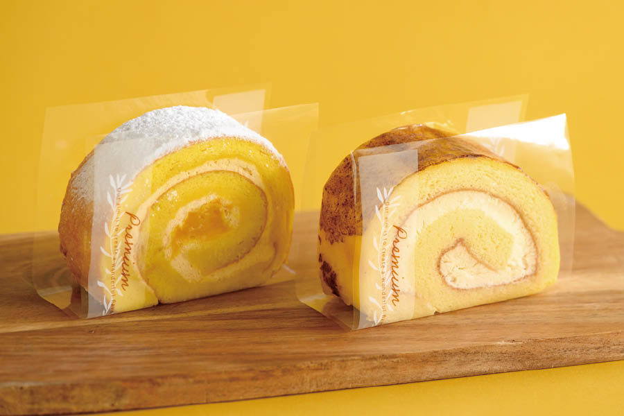 カットロールケーキのフィルムギフトアイデア