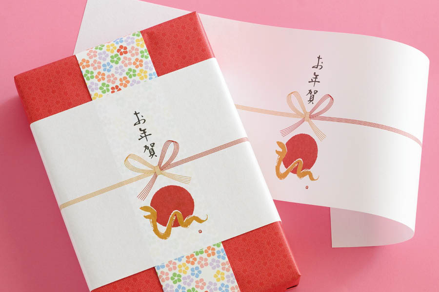 迎春ラッピング干支アイテムへび掛け紙