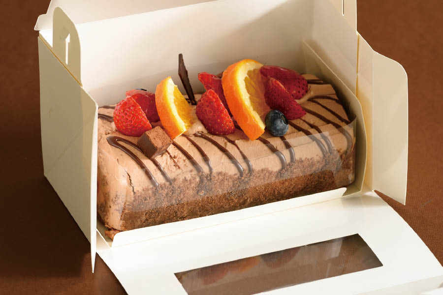 ロールケーキ向け持ち手ありギフトボックス