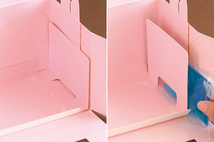ロールケーキ向け持ち手ありギフトボックス