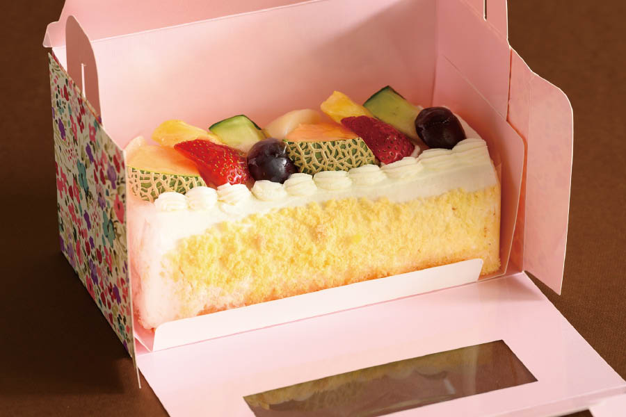 ロールケーキ向け持ち手ありギフトボックス