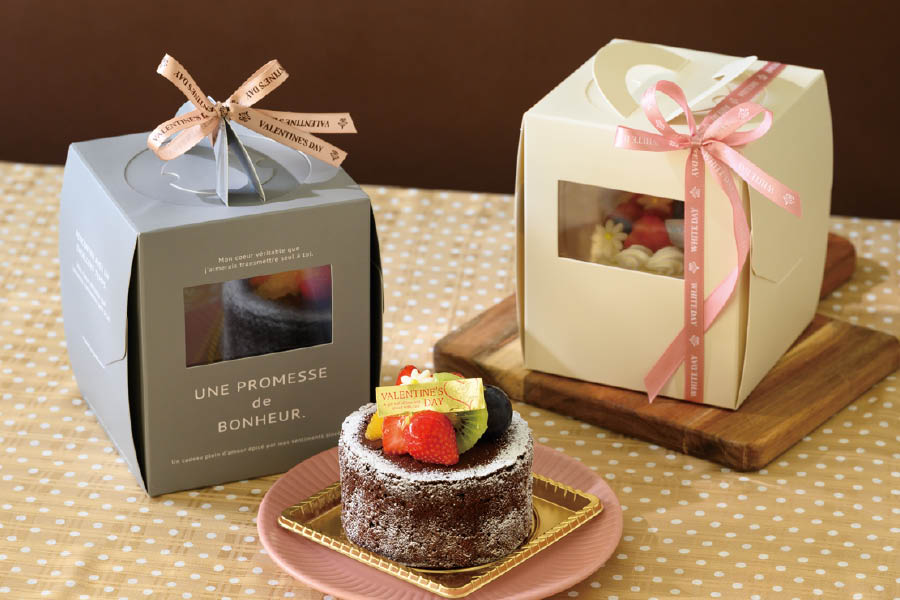 3号ケーキボックスのバレンタインデイ・ホワイトデイギフト