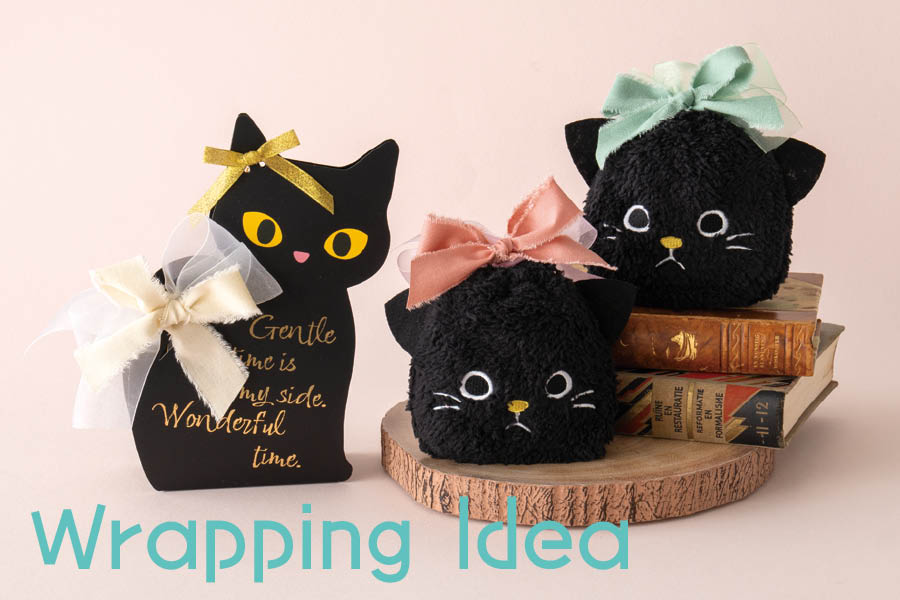 猫デザインのギフトラッピング