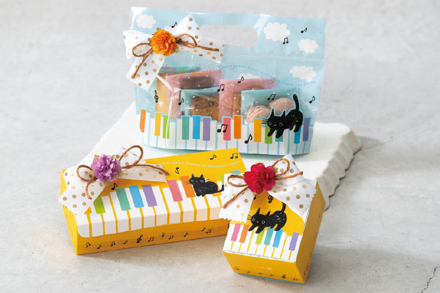 ミュージックキャットギフトボックスラッピング2