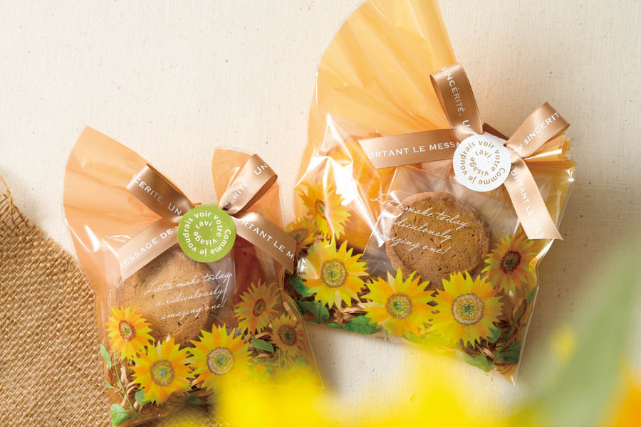 ひまわりのOPPバッグでつくる夏らしいギフトイメージ