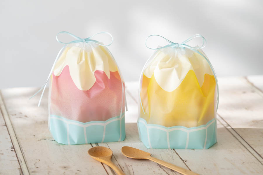 かき氷の巾着バッグでつくる夏らしいギフトイメージ