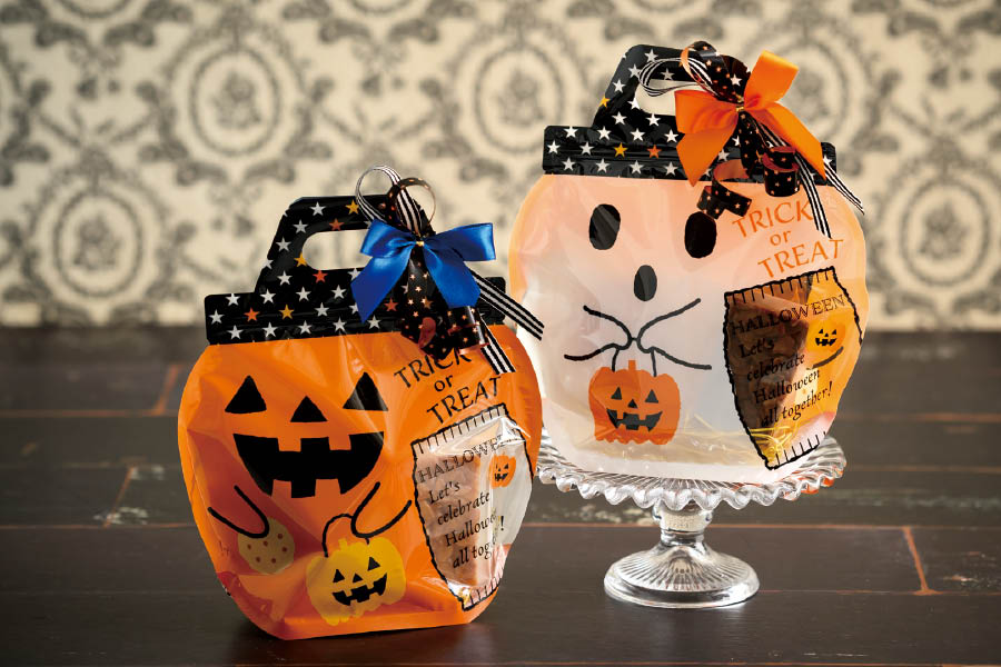 ハロウィンバケツ風のギフトバッグ
