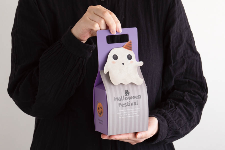 ハンドル付きギフトボックス手持ち_ゴースト