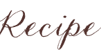 レシピ