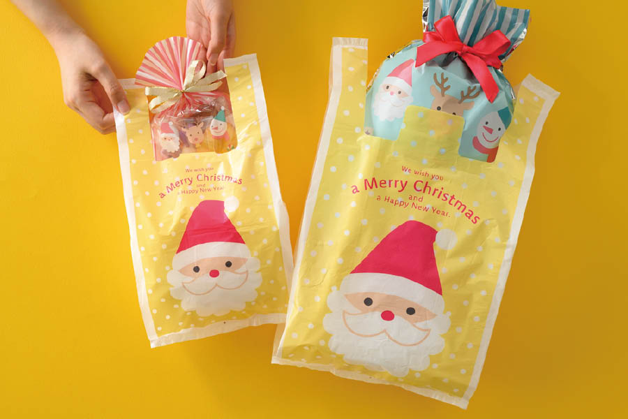 クリスマスデザインの持ち帰り袋紹介