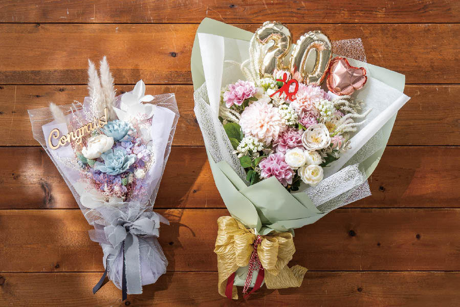 成人式のニュアンスブーケ２種類