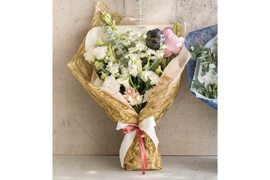 王道！華やかブーケラッピング1のゴールドのみ