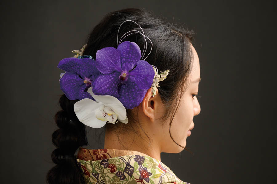 お花を使ったヘアアクセサリー