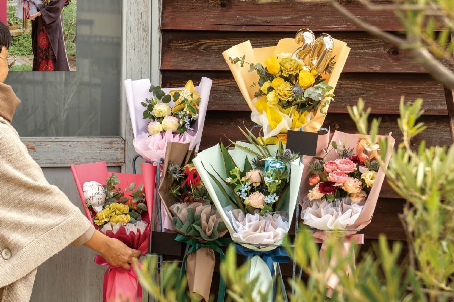 フロットンスタンディングブーケを使ったブーケ