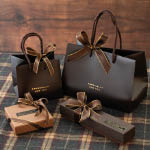 高級感のあるミニペーパーバッグとショコラボックスのバレンタイン・ホワイトデイラッピング