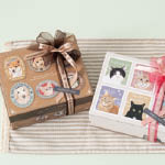 チャリティーアニマルシリーズの貼箱を使ったバレンタイン・ホワイトデイラッピング