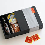 無地のブラックスリーブボックスを使ったバレンタイン・ホワイトデイラッピング