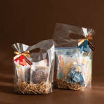 無地透明のスタンドバッグをつかったバレンタイン・ホワイトデイラッピング