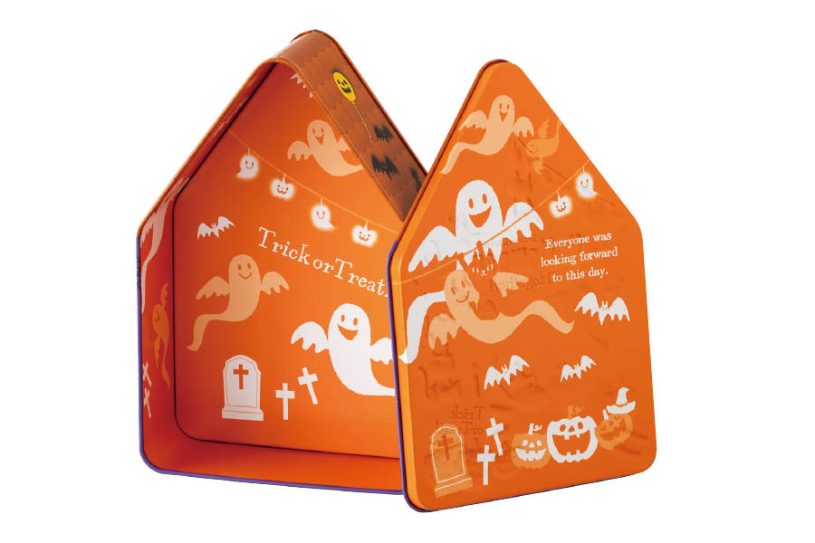 ゴーストハウス風のギフト缶内側