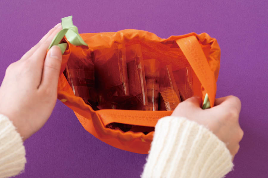 かぼちゃの不織布巾着バッグ