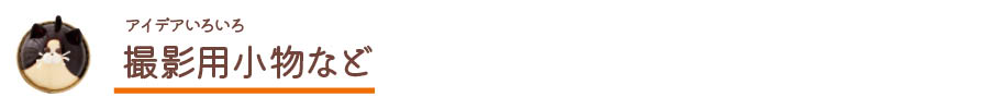 撮影用小物など