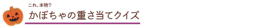 かぼちゃの重さ当てクイズ