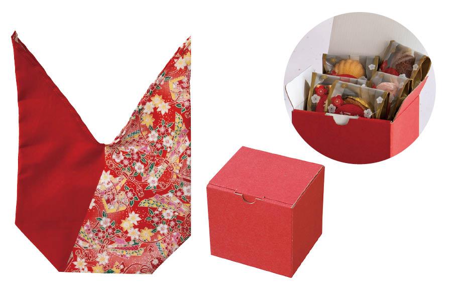 和柄のあづまバッグセットお菓子入り数