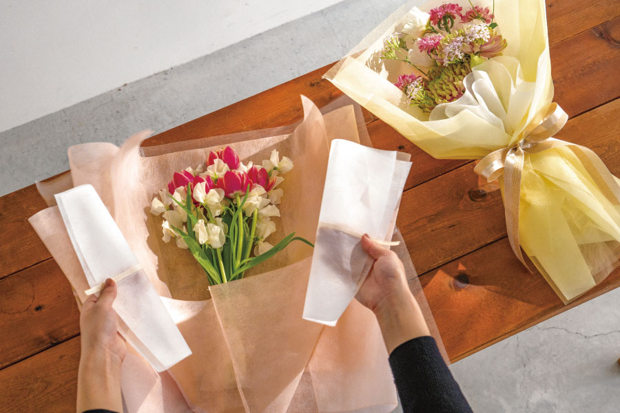 クイックブーケラッピング