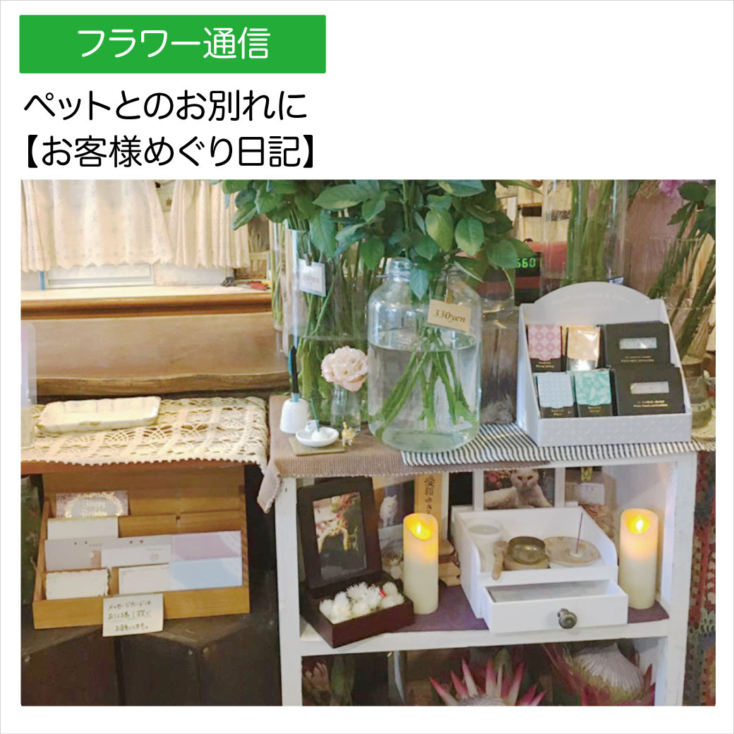ペットとのお別れに【お客様めぐり日記】